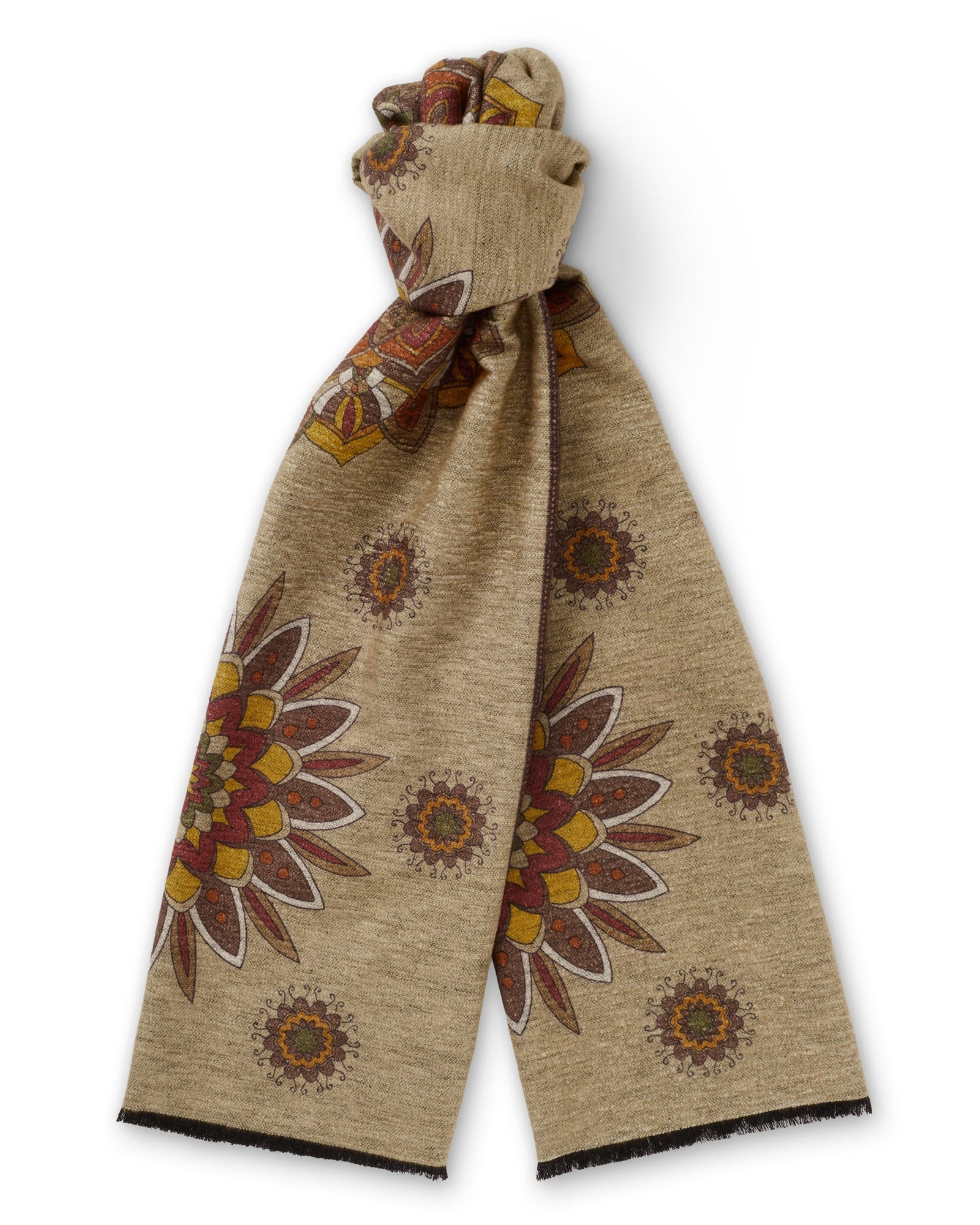 Floral Brushed Silk Scarf
