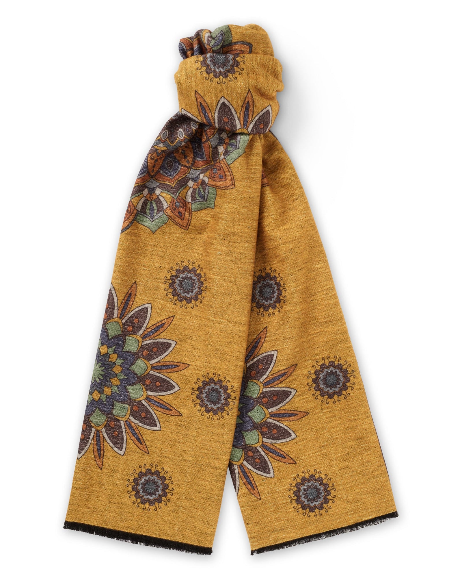 Floral Brushed Silk Scarf