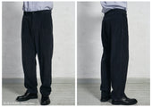 SUNE 28-35-3 | Classic Pleated Trousers | Dusty Navy