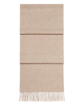 Unisex Large Woven Cashmere Scarf Oatmeal Brown
