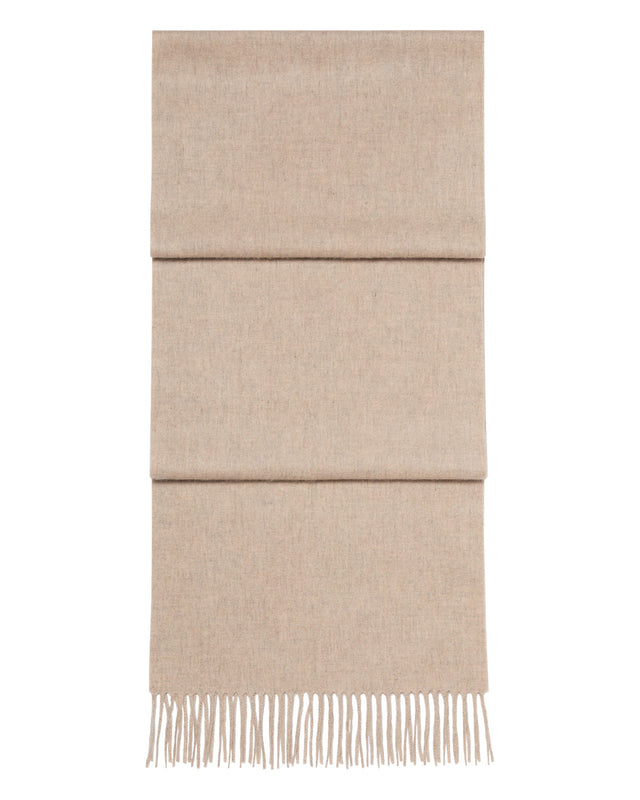 Unisex Large Woven Cashmere Scarf Oatmeal Brown