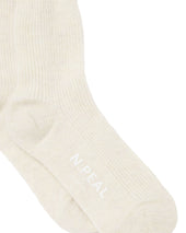 Unisex Cashmere Rib Bed Socks New White