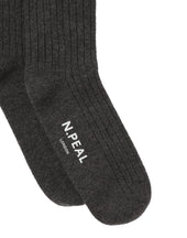 Men S Rib Cashmere House Socks Dark Grey