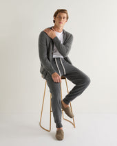Unisex Suede Moccasin Taupe Brown