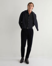 Men's Cannes Soft Cotton Flannel Shirt Black