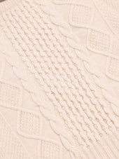 Aran Cable Knit in Cream Superfine Lambswool
