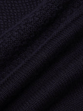 Fife Gansey Knit in Navy Merino Wool