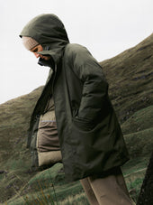 Gullane Storm Parka in Olive Recycled Nylon