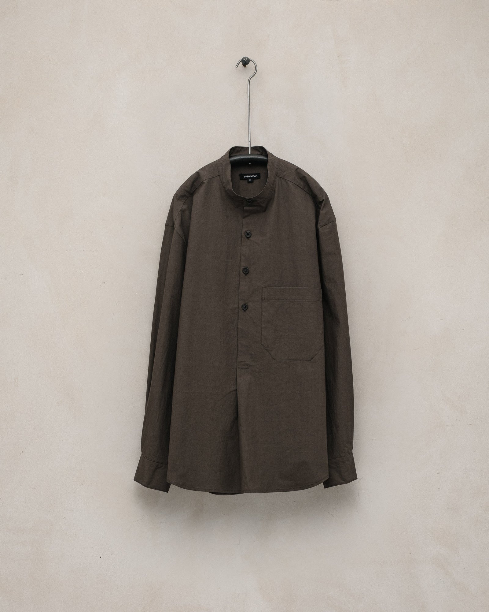 Popover Shirt Organic Cotton Typewriter Anthracite