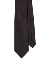 Brown Chevron Silk Tie
