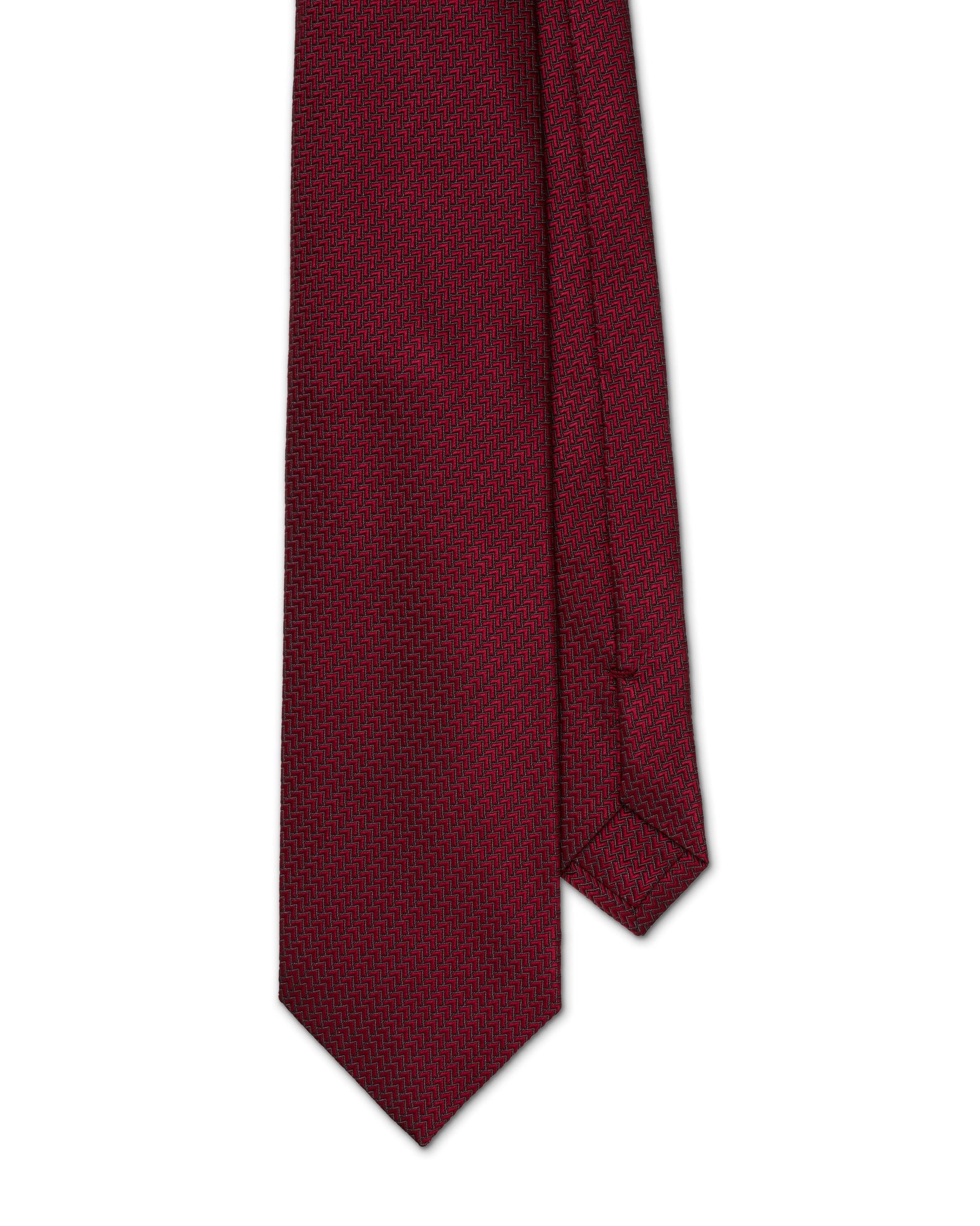 Red Chevron Silk Tie