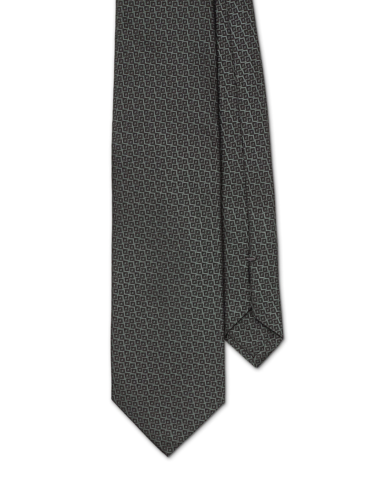 Green Tiled Silk Tie