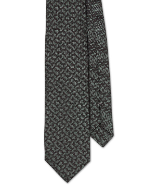 Green Tiled Silk Tie
