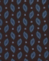 And Blue Print Silk Tie