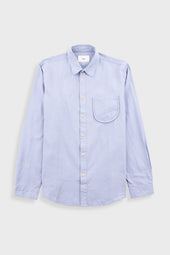 Herringbone Curve Shirt - Soft Blue