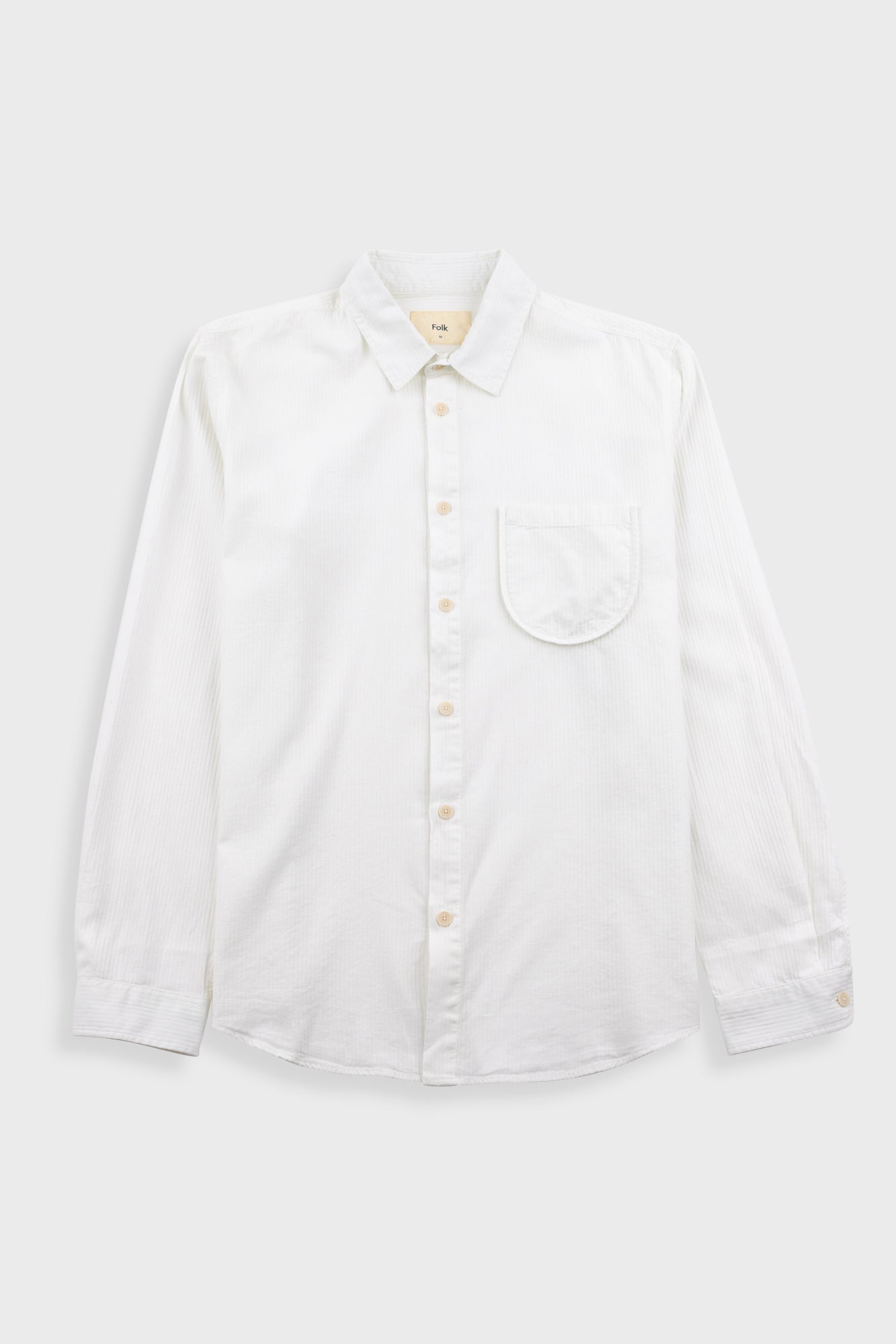 Herringbone Curve Shirt Off White