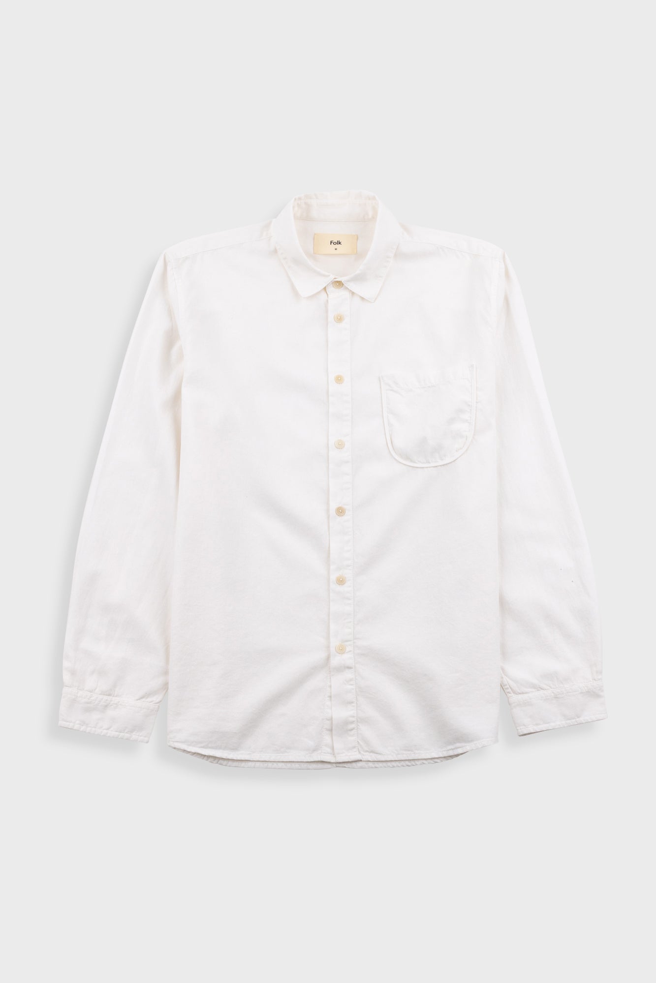 Plain Curve Shirt Off White