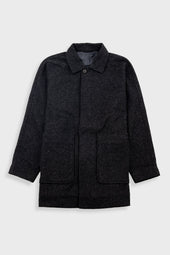 Car Coat - Charcoal Wool Twill