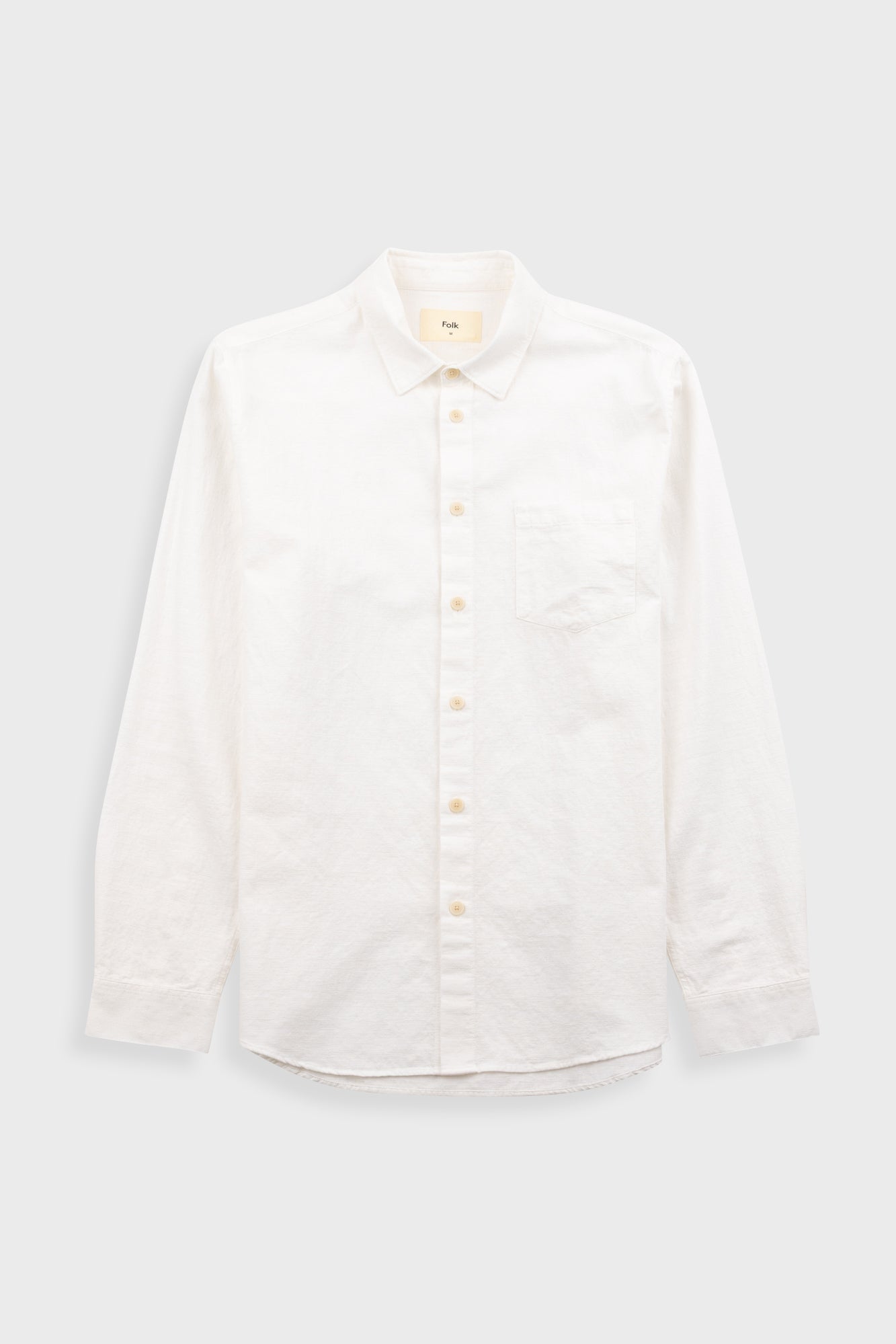 Relaxed Fit Shirt - Ecru Seersucker