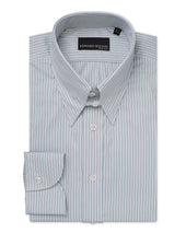 Green Multi Stripe Tab Collar Shirt