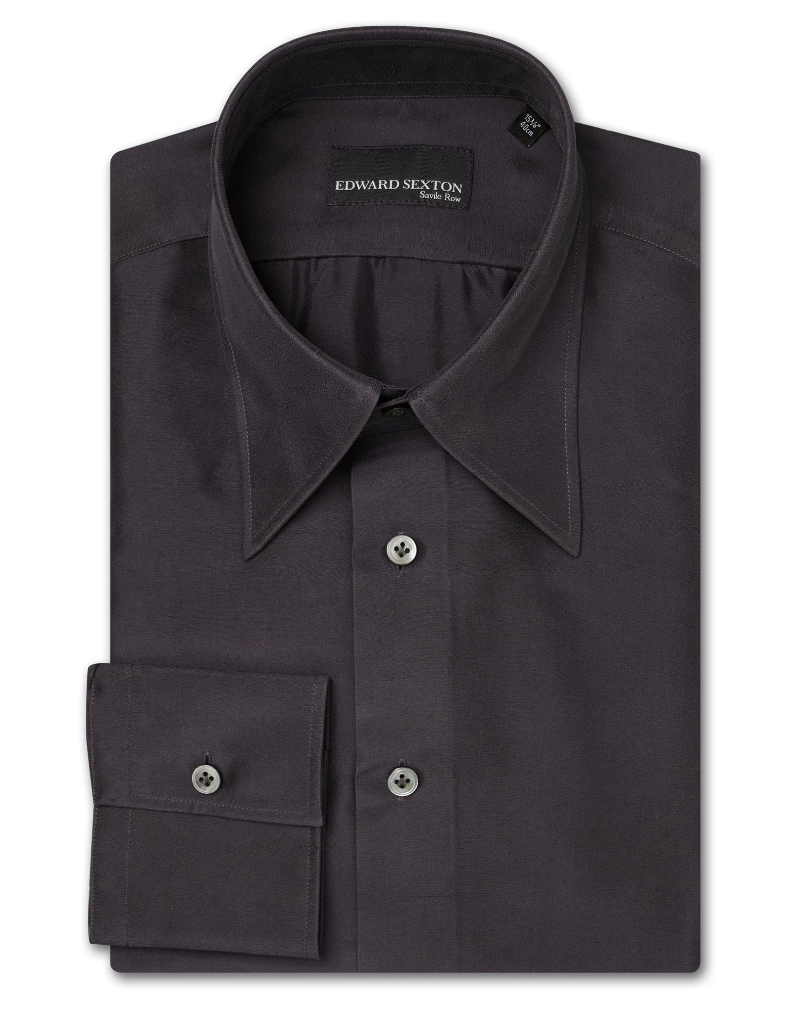 Sandwashed Silk Shirt With Point Collar