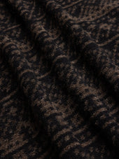 Neist Cardigan in Peat / Black Knitted Fairisle