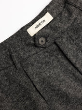 Wick Trouser in Charcoal Bonded Wool