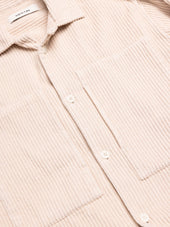 Durno Overshirt in Ecru Jumbo Cord