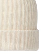 Unisex Ribbed Cashmere Hat New White