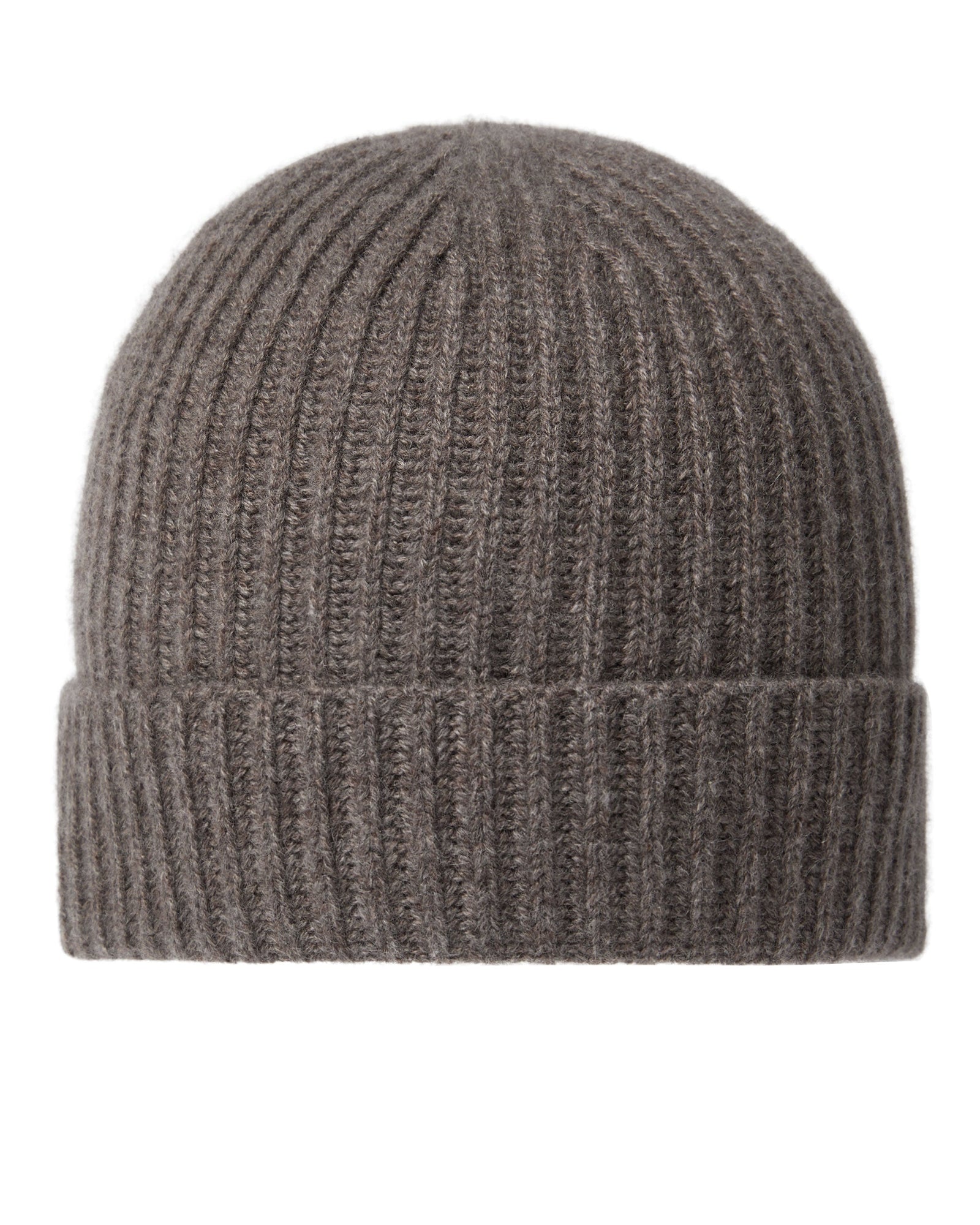 Unisex Ribbed Cashmere Hat Otter Brown