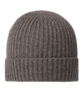 Unisex Ribbed Cashmere Hat Otter Brown