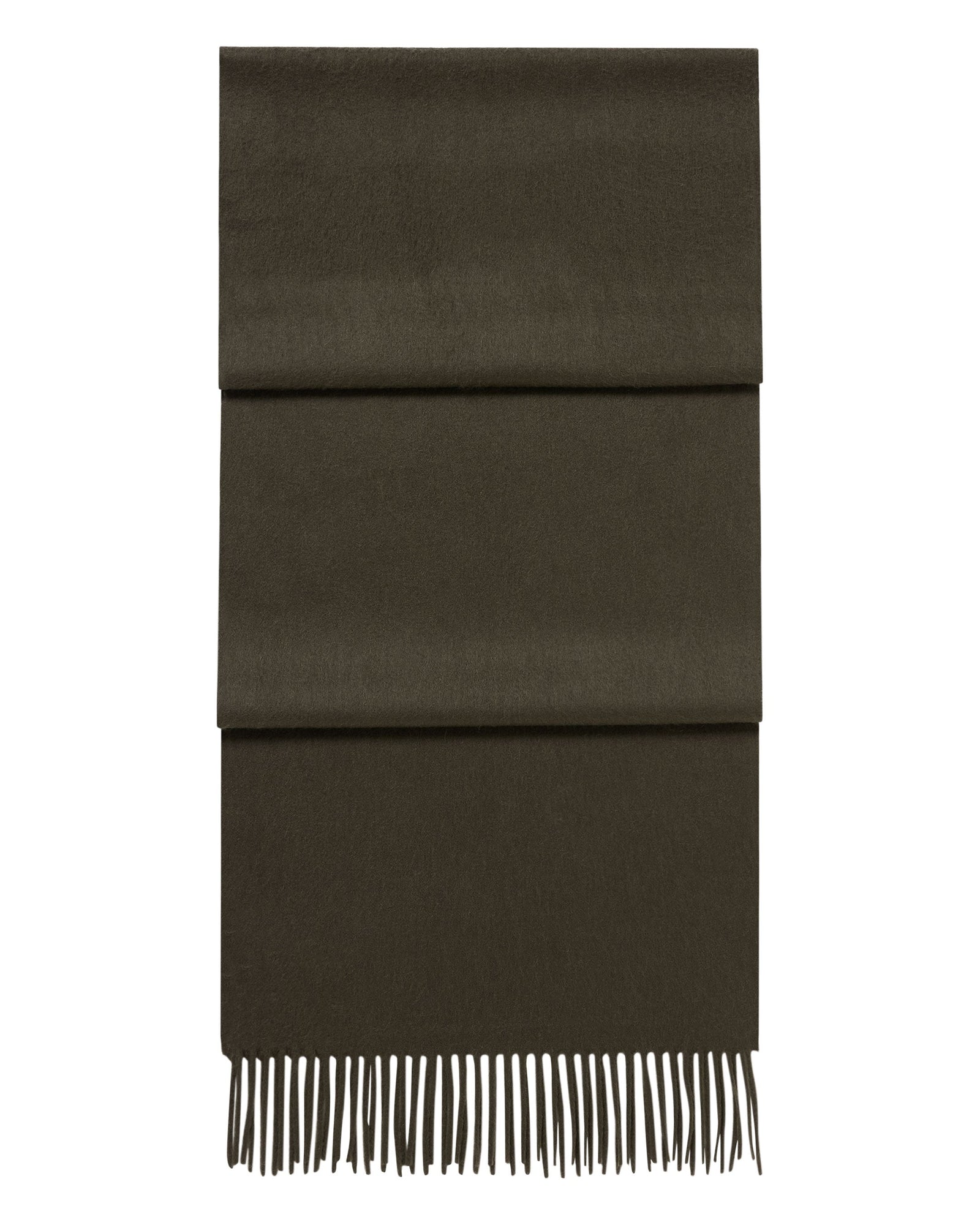 Unisex Large Woven Cashmere Scarf Arabica Khaki Green
