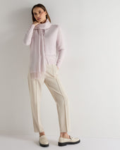 Unisex Large Woven Cashmere Scarf Chalk Pink