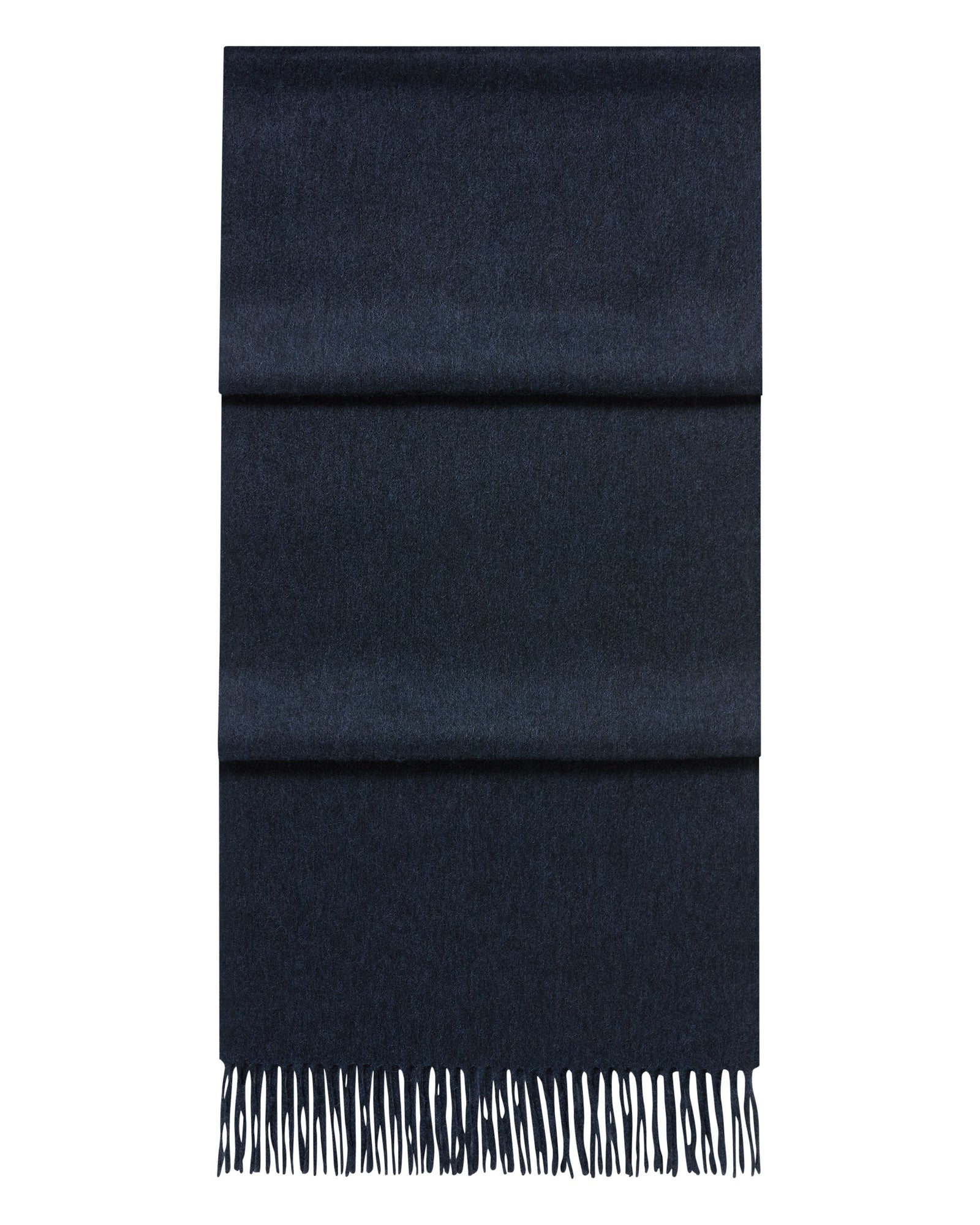 Unisex Large Woven Cashmere Scarf Indigo Blue