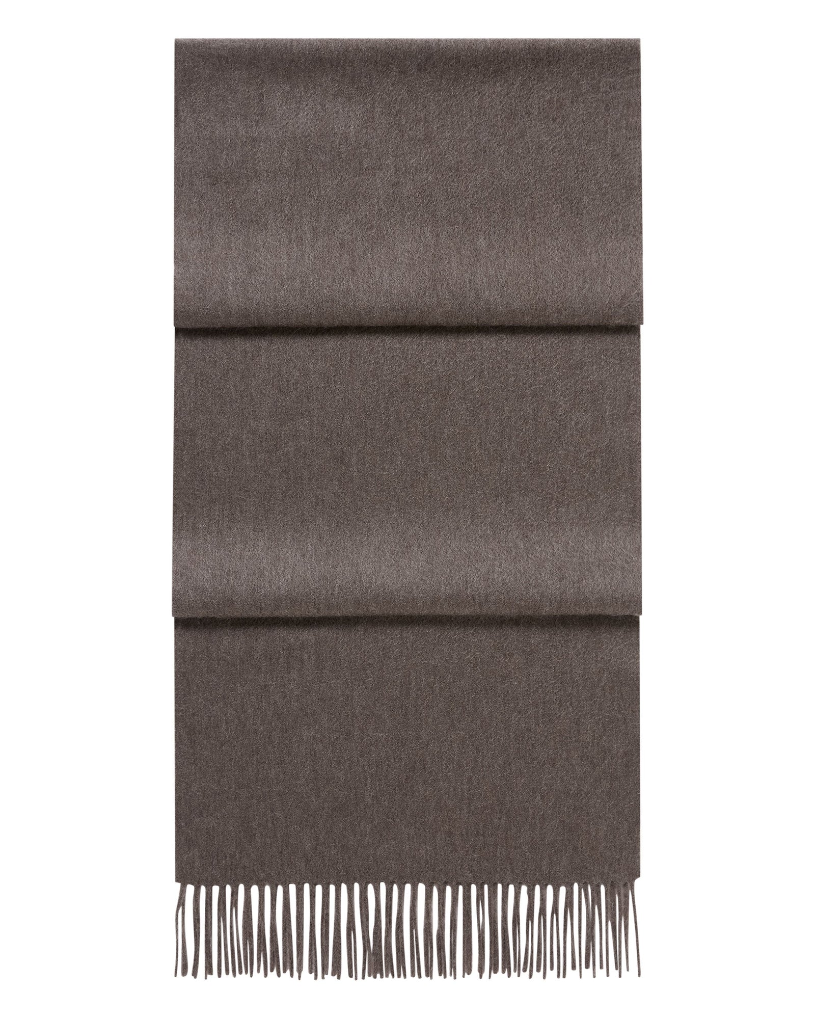 Unisex Large Woven Cashmere Scarf Otter Brown