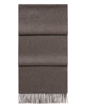 Unisex Large Woven Cashmere Scarf Otter Brown