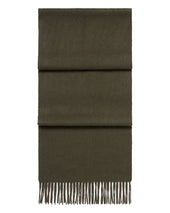 Unisex Woven Cashmere Scarf Arabica Khaki Green