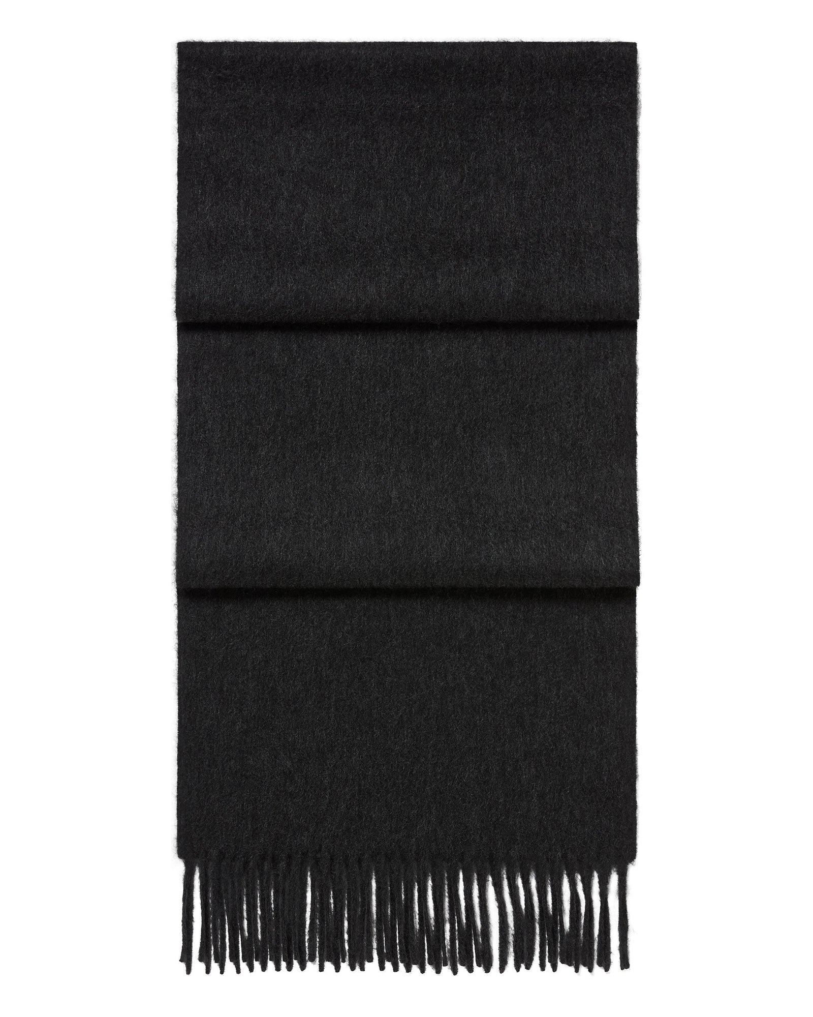 Unisex Woven Cashmere Scarf Deep Grey