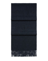 Unisex Woven Cashmere Scarf Indigo Blue