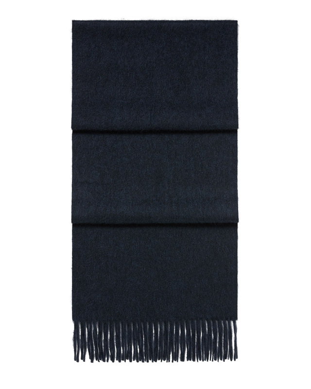 Unisex Woven Cashmere Scarf Indigo Blue