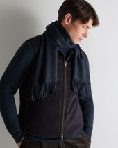 Unisex Woven Cashmere Scarf Indigo Blue