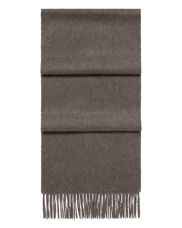 Unisex Woven Cashmere Scarf Otter Brown