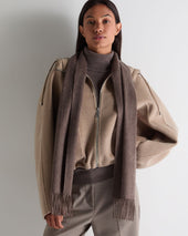 Unisex Woven Cashmere Scarf Otter Brown