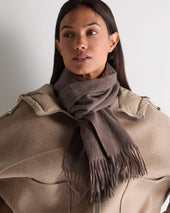 Unisex Woven Cashmere Scarf Otter Brown