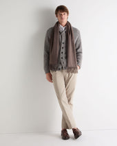 Unisex Woven Cashmere Scarf Otter Brown