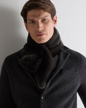 Unisex Fur Neckwarmer Arabica Khaki Green