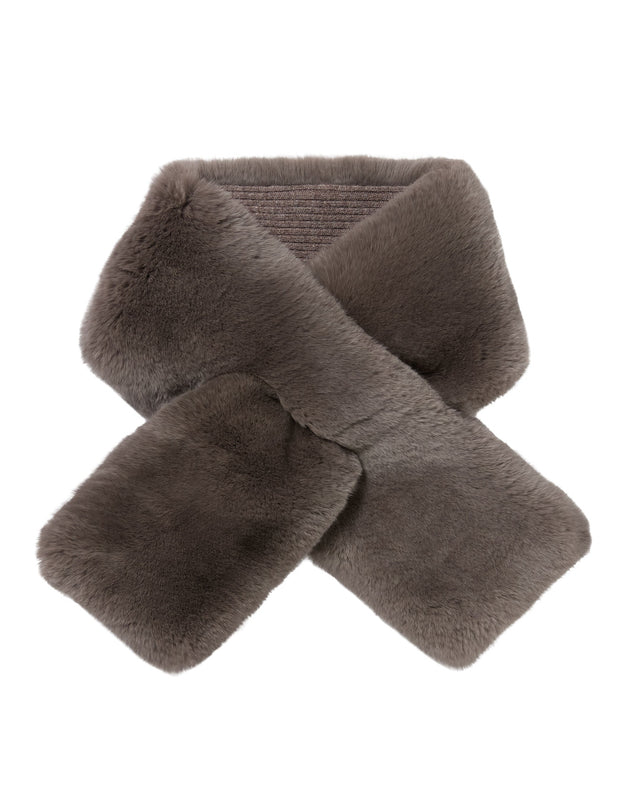 Unisex Fur Neckwarmer Otter Brown