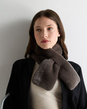 Unisex Fur Neckwarmer Otter Brown