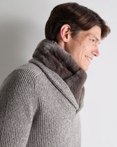 Unisex Fur Neckwarmer Otter Brown