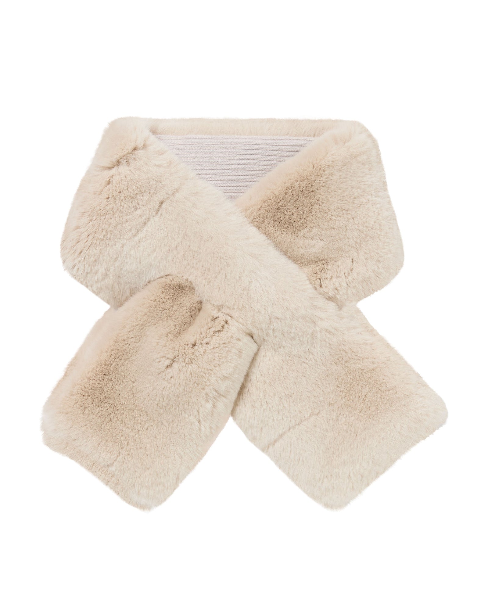 Unisex Fur Neckwarmer Snow Grey